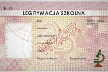 NOWE LEGITYMACJE SZKOLNE