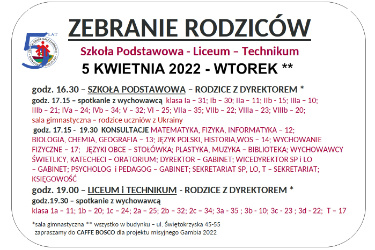 ZEBRANIE Z RODZINAMI 2022