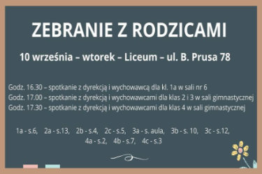 ZEBRANIE Z RODZICAMI