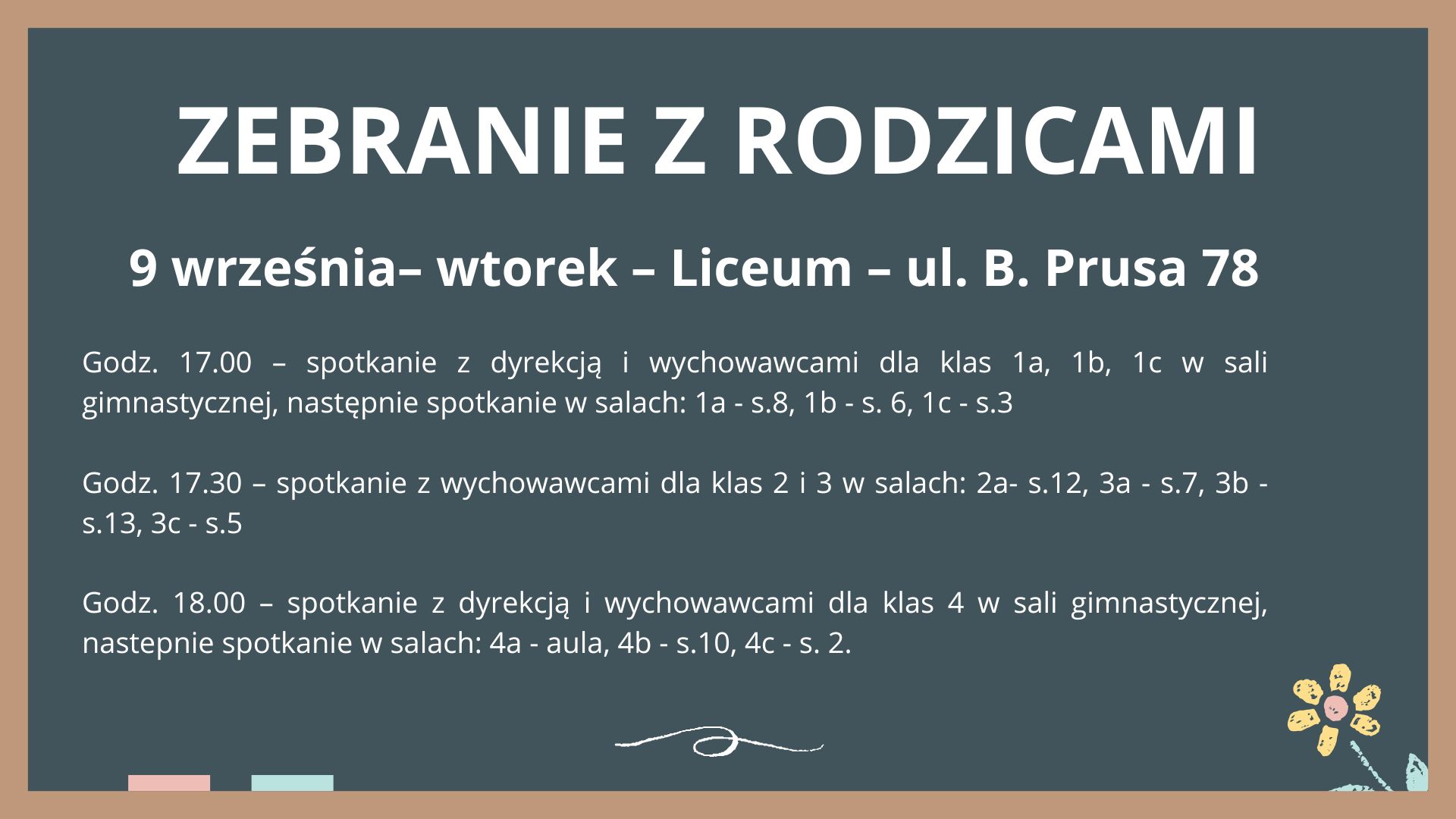 ZEBRANIE Z RODZICAMI WRZESIEŃ 2025