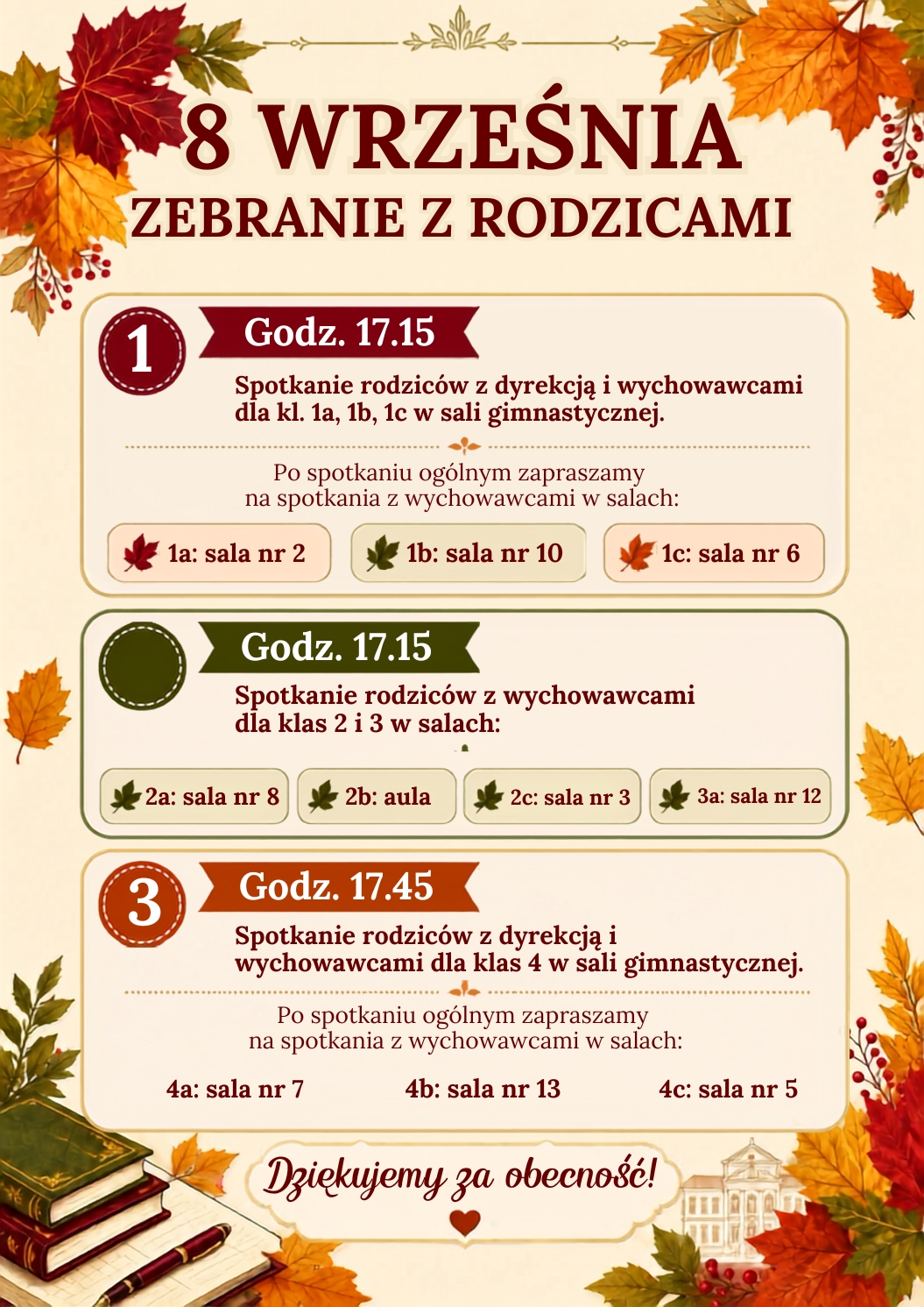 zebranie z rodzicami wrzesień 2026